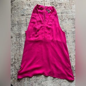 Banana Republic Pink Sleeveless Pleated Blouse